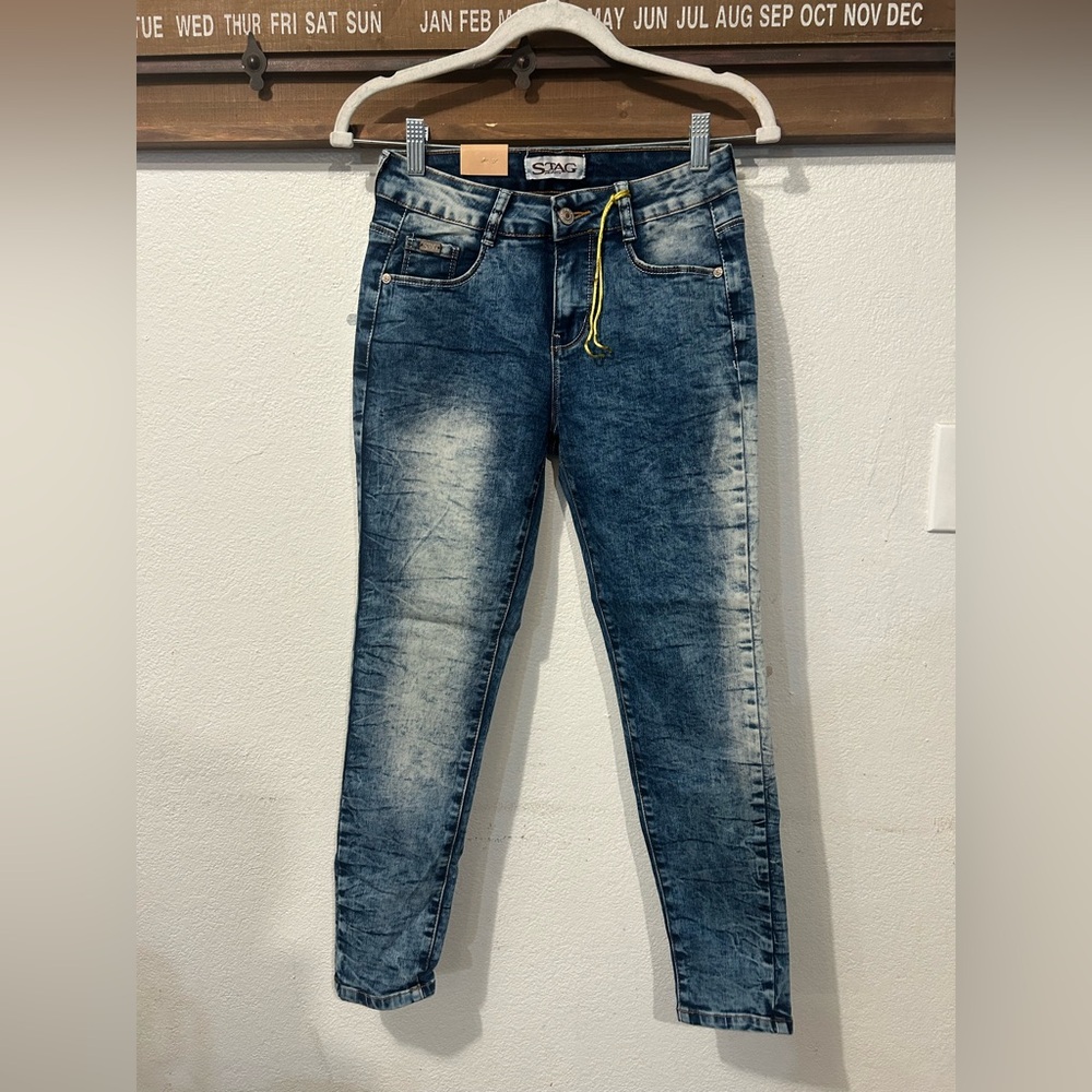 Stag Jeans Women's Size 5 Blue Mid-Rise Skinny  Denim Pants (1472)